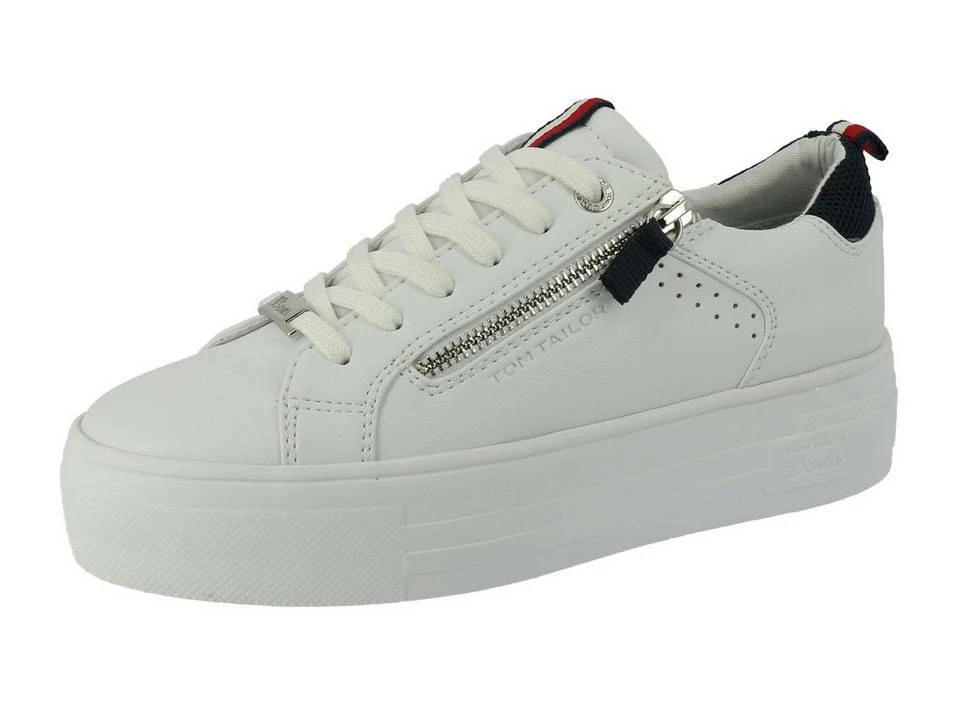Coupon ⭐ TOM TAILOR »Tom Tailor Denim Damen 1196102 👟 Sneaker Sommer Memory Effekt« Schnürschuh Weiß, White, Navy, Cognac ❤️ 2 Coupon ⭐ TOM TAILOR »Tom Tailor Denim Damen 1196102 👟 Sneaker Sommer Memory Effekt« Schnürschuh Weiß, White, Navy, Cognac ❤️ – Bild 2