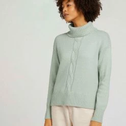 Neu 🥰 TOM TAILOR Rollkragenpullover mit Strickmuster auf der Front Java dark brown, Deep black, Olivgrün-khaki-meliert, Beige-meliert 🌟 -Tom Tailor Verkaufsgeschäft a189c00e d935 50a4 ae2f 46ab9875804e