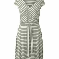 Top 10 🛒 TOM TAILOR Jerseykleid »Gemustertes Jerseykleid mit Bindegürtel« Green watercolor stripe, Green-stripe, Multicolor botanical design, Black geometrical design 😉 -Tom Tailor Verkaufsgeschäft a3e45499 8f1f 58a4 b1d8 5e45eb4d4b8b