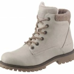 Bester Verkauf ✔️ TOM TAILOR Schnürboots mit Logoprägung an der Ferse 🔥