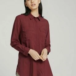 Aktion 😍 TOM TAILOR Langarmbluse »Lange Hemdbluse« Dark maroon red, Sky Captain Blue 👍 -Tom Tailor Verkaufsgeschäft a5d83abf 9f1c 5509 9f7b 57ba7199b9a5