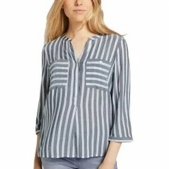 Besorgen 🛒 TOM TAILOR Schlupfbluse mit verdeckter Knopfleiste Peach offwhite vertical stripe, Vertical Mid Blue Stripe, Lilac white vertical stripe, Chambre white vertical stripe 🔥 -Tom Tailor Verkaufsgeschäft a5ef0516 aa0e 5973 997d 5f45ac975d73