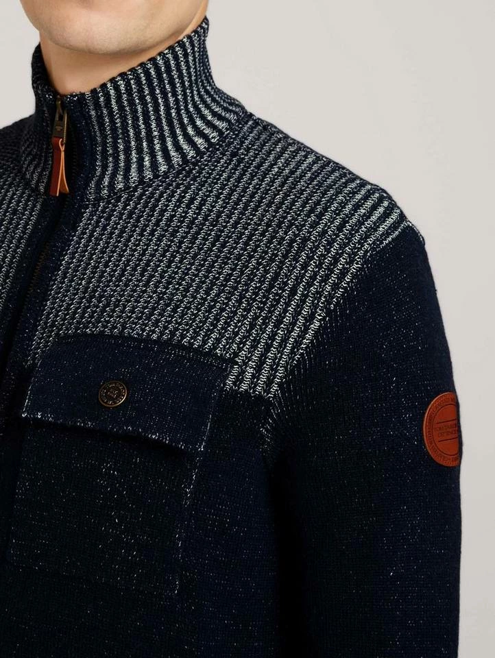 Am billigsten ✨ TOM TAILOR Strickjacke »Melierte Strickjacke mit Brusttaschen« Sky Captain Blue, Soft buttercream, Black Grey Melange 🤩 5 Am billigsten ✨ TOM TAILOR Strickjacke »Melierte Strickjacke mit Brusttaschen« Sky Captain Blue, Soft buttercream, Black Grey Melange 🤩 - Image 5