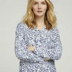 Bester Verkauf 🥰 TOM TAILOR Langarmbluse Navy floral design, Offwhite floral design, Navy offwhite flower design, Navy white minimal design 😍 -Tom Tailor Verkaufsgeschäft a61fbaf1 fbbe 58b2 8cfc 02a0fb365475