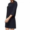 Auslauf 😉 TOM TAILOR Sommerkleid »TOM TAILOR Mini-Kleid modisches Damen Maschen-Kleid mit kleinen Tupfen Jersey-Kleid Navy« 🎁