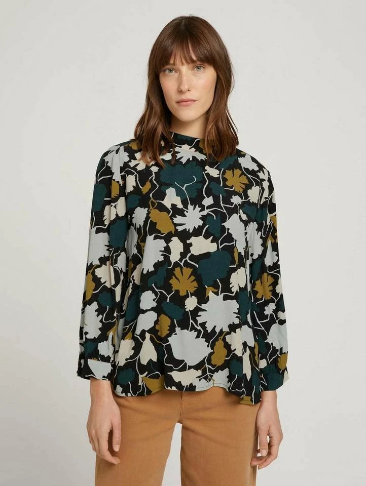 Angebote 🔔 TOM TAILOR Langarmbluse »Stehkragen Bluse mit LENZING(TM) ECOVERO(TM)« Beige large dot design, Black large dot design, Green large floral design, Green small floral design 🎁 24 Angebote 🔔 TOM TAILOR Langarmbluse »Stehkragen Bluse mit LENZING(TM) ECOVERO(TM)« Beige large dot design, Black large dot design, Green large floral design, Green small floral design 🎁 - Image 24