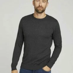 Auslauf ❤️ TOM TAILOR Rundhalspullover Light Soft Grey Melange, Sky Captain Blue, Light wood taupe melange, Black 🛒 -Tom Tailor Verkaufsgeschäft a89493b2 3795 5111 8966 9d67c7266b82