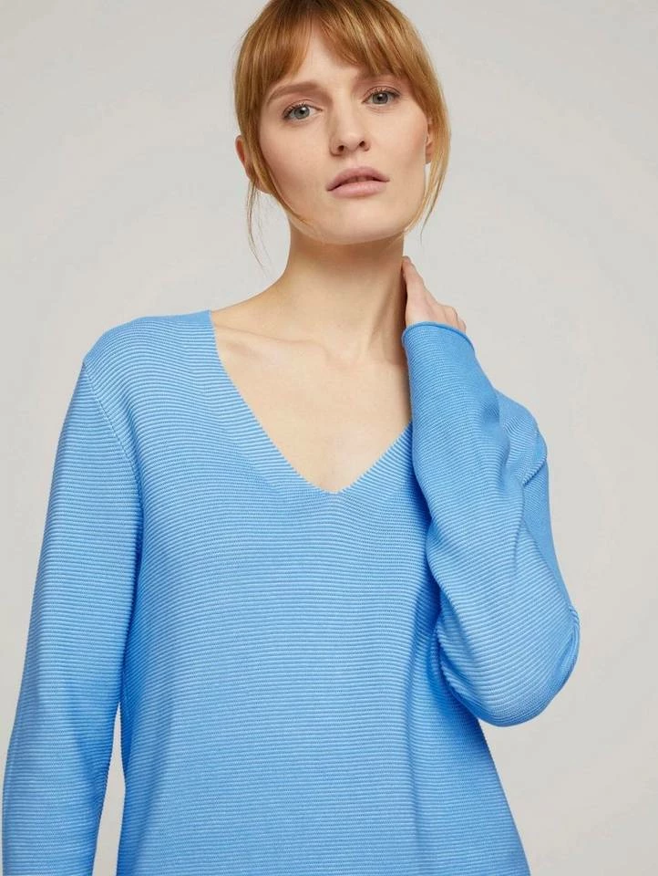 Neu 🥰 TOM TAILOR Strickpullover »Strukturierter Pullover mit Bio-Baumwolle« Clear Light Blue, Silver Grey Melange, Strong peach tone, Soft leaf green 🥰 6 Neu 🥰 TOM TAILOR Strickpullover »Strukturierter Pullover mit Bio-Baumwolle« Clear Light Blue, Silver Grey Melange, Strong peach tone, Soft leaf green 🥰 - Image 6