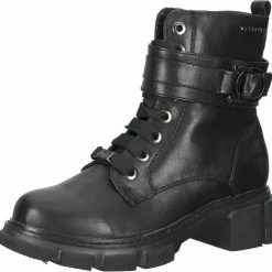 Billig ⌛ TOM TAILOR »Lederimitat« Schnürstiefelette 😉