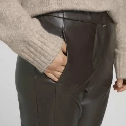 Rabatt 😍 TOM TAILOR Culotte »Stoffhose aus Kunstleder« Deep black, Java dark brown 😍 -Tom Tailor Verkaufsgeschäft a9d3c98d 7ad7 574c b294 2cdb74267f38