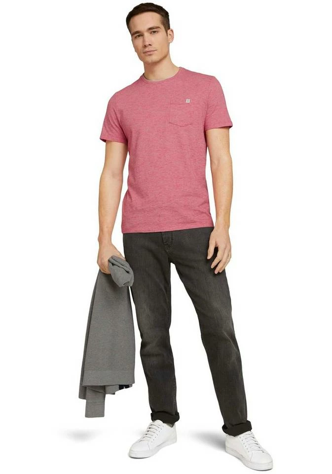 Budget 😉 TOM TAILOR T-Shirt Rot-meliert, Dunkelblau-graublau 😀 4 Budget 😉 TOM TAILOR T-Shirt Rot-meliert, Dunkelblau-graublau 😀 - Image 4