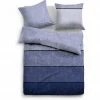 Auslauf 🎉 Bettwäsche »Flanell Bettwäsche mit Reißverschluss, gestreift,«, TOM TAILOR Terra #ft5_slash# terra, Indigo, Grey 🥰