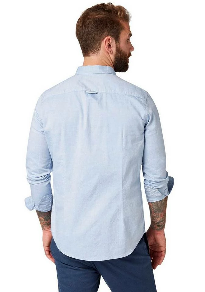 Rabatt 🤩 TOM TAILOR Langarmhemd mit Button-down-Kragen Light blue, Light blue oxford, White 😀 8 Rabatt 🤩 TOM TAILOR Langarmhemd mit Button-down-Kragen Light blue, Light blue oxford, White 😀 - Image 8