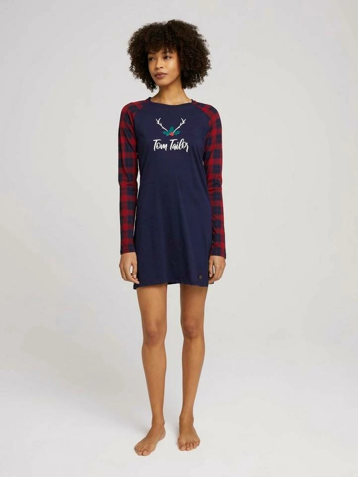 Besorgen 🎁 TOM TAILOR Pyjama »kariertes Nachthemd mit Print« ⌛ 3 Besorgen 🎁 TOM TAILOR Pyjama »kariertes Nachthemd mit Print« ⌛ - Image 3