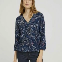 Budget 🥰 TOM TAILOR Langarmbluse »V-Ausschnitt Bluse mit LENZING(TM) ECOVERO(TM)« Blue apricot paisley design, Pink blue multicolor ditsy, Blue offwhite minimal, Dusty pastel pink 🔔 -Tom Tailor Verkaufsgeschäft aca8173d 2f08 5ca3 81be ff5d5adc0eee