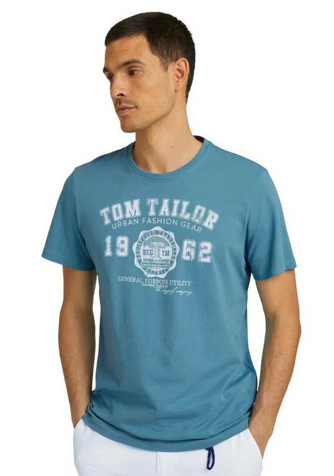 Top 10 ⌛ TOM TAILOR T-Shirt mit Logofrontprint Offwhite, Plain red, Sky captain blue white melange, Royalblau 🎁 32 Top 10 ⌛ TOM TAILOR T-Shirt mit Logofrontprint Offwhite, Plain red, Sky captain blue white melange, Royalblau 🎁 - Image 32