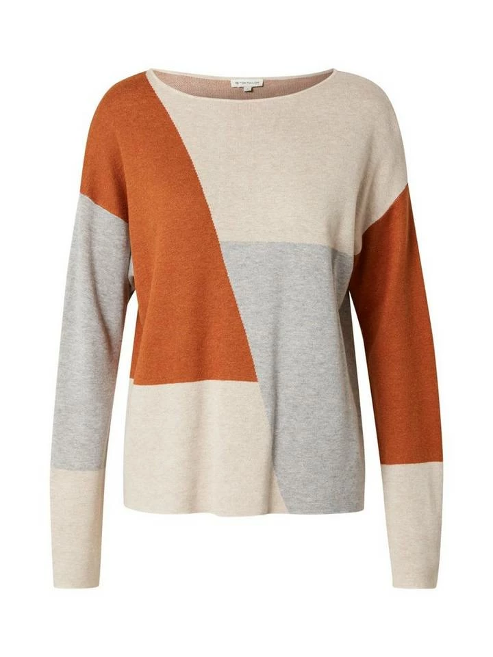 Blitzangebot 😉 TOM TAILOR Strickpullover Brown beige grey color block, Green beige grey color block 🎉 1 Blitzangebot 😉 TOM TAILOR Strickpullover Brown beige grey color block, Green beige grey color block 🎉