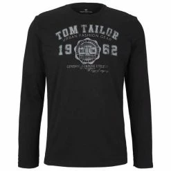 Großhandel 👏 TOM TAILOR T-Shirt »Langarmshirt mit Bio-Baumwolle mit Textprint« ⌛ -Tom Tailor Verkaufsgeschäft ada2cf27 68bb 5881 948f ed650b9cbb96