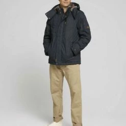 Billig ❤️ TOM TAILOR Winterjacke »Jacke mit abnehmbarer Kapuze« Cyber Grey, Black, Sky Captain Blue 🎁 -Tom Tailor Verkaufsgeschäft ae81842f 8c99 541b 8abe 85f10d491063