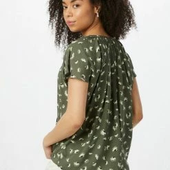 Coupon 🌟 TOM TAILOR Kurzarmbluse Khaki small floral design, Anemone blue, Khaki white outline leaves, Blau (51) ✔️ -Tom Tailor Verkaufsgeschäft af0a73fa 0bf8 5d82 bb41 172ebd7f360a