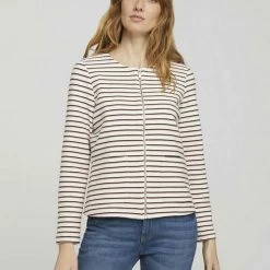 Aktion ⌛ TOM TAILOR Kurzblazer »Gestreifter Blazer mit Struktur« Offwhite ottoman stripe, Navy ottoman stripe ✔️ -Tom Tailor Verkaufsgeschäft b10956f7 4110 5bf3 ae89 f80f95990c11