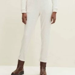 Besorgen 🎉 TOM TAILOR Culotte »Loose Fit Hose mit elastischem Bund« Deep black, Cold beige melange 🔥 -Tom Tailor Verkaufsgeschäft b22d120d 68c2 5c67 8821 6a31345f3884