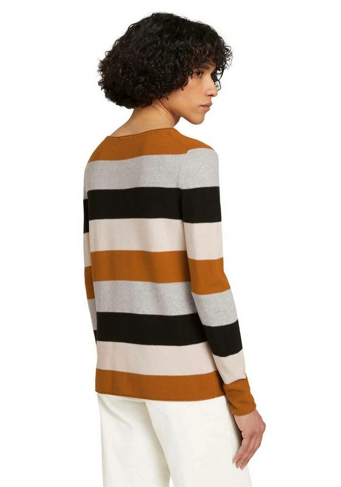 Angebote 🎉 TOM TAILOR Rundhalspullover in gestreifter Optik Brown colorblock stripe, Green colorblock stripe ❤️ 2 Angebote 🎉 TOM TAILOR Rundhalspullover in gestreifter Optik Brown colorblock stripe, Green colorblock stripe ❤️ - Image 2