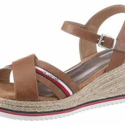 Billig ⌛ TOM TAILOR »Lederimitat« Keilsandalette Dunkelblau, Cognac, Unbekannt 👍 -Tom Tailor Verkaufsgeschäft b31ba068 aff3 5529 a049 5d43947cabad