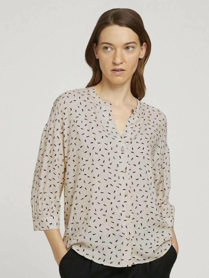 Budget 🧨 TOM TAILOR Langarmbluse Beige geometrical design, Khaki small floral design, Khaki white outline leaves 🥰 26 Budget 🧨 TOM TAILOR Langarmbluse Beige geometrical design, Khaki small floral design, Khaki white outline leaves 🥰 - Image 26
