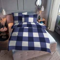 Bestes Angebot 👍 Bettwäsche »COSY«, TOM TAILOR, mit modernen Karos Sand, Indigo blue 💯 -Tom Tailor Verkaufsgeschäft b470de40 717e 53d2 9d1a 3d6042323fbe