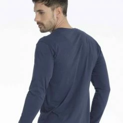 Angebote 🔥 TOM TAILOR Pyjamaoberteil »Langarm-Shirt mit Knopfleiste« (1-tlg) Grey-medium-solid, Blue-dark-solid ❤️ -Tom Tailor Verkaufsgeschäft b48060c1 2f75 5164 b07f e6c9dbc38edb