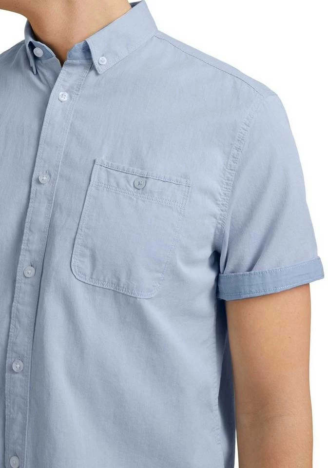 Bestes Angebot ⭐ TOM TAILOR Kurzarmhemd mit vorgesetzter Schulternaht Grün, Red white two face twill, Hellblau 🤩 5 Bestes Angebot ⭐ TOM TAILOR Kurzarmhemd mit vorgesetzter Schulternaht Grün, Red white two face twill, Hellblau 🤩 - Image 5