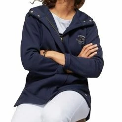 Coupon 🎉 TOM TAILOR Kapuzensweatjacke »TOM TAILOR POLO TEAM Kapuzen-Jacke sportive Damen Übergangs-Jacke mit Kordelzug Herbst-Jacke Navy« 😀