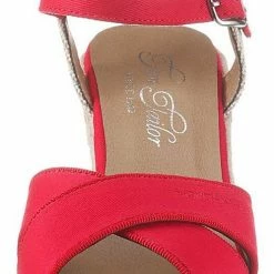 Brandneu 😉 TOM TAILOR 🩴 Sandalette in schilchtem Design Rot, Navy, Rose, Black 😀 -Tom Tailor Verkaufsgeschäft b8156946 040f 5bb2 9f9c 05f496bbe679