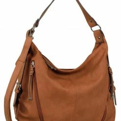 Bestes Angebot 🔥 TOM TAILOR Hobo »CAIA«, In schlichter Optik Red, Schwarz, Dunkelblau, Cognac 👍