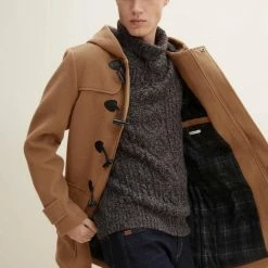 Bester Verkauf ❤️ TOM TAILOR Wollmantel »Dufflecoat Wollmantel« Acorn, Dark Grey Wool Jacket ⭐ -Tom Tailor Verkaufsgeschäft b99dca9b 2a16 5240 9820 13ffb3d18105