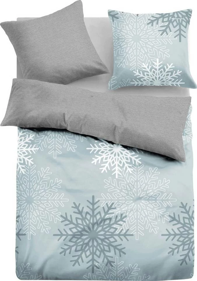 Schlussverkauf 🧨 Wendebettwäsche »BIG SNOW«, TOM TAILOR, mit weihnachtlichen Schneeflocken Sand, Grey, Light blue ✔️ 16 Schlussverkauf 🧨 Wendebettwäsche »BIG SNOW«, TOM TAILOR, mit weihnachtlichen Schneeflocken Sand, Grey, Light blue ✔️ - Image 16