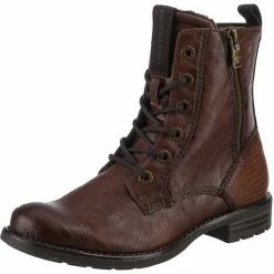 Brandneu 🎉 TOM TAILOR »Schnürstiefeletten« Schnürstiefelette Cognac, Schwarz 🌟 -Tom Tailor Verkaufsgeschäft ba5d913b 41ff 58d6 866f 4533f275a7a1