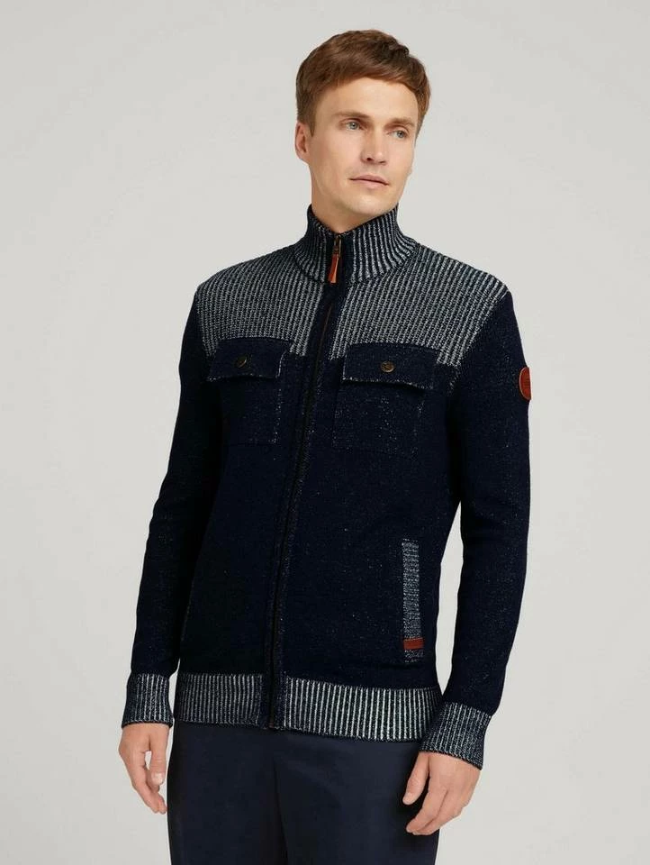 Am billigsten ✨ TOM TAILOR Strickjacke »Melierte Strickjacke mit Brusttaschen« Sky Captain Blue, Soft buttercream, Black Grey Melange 🤩 1 Am billigsten ✨ TOM TAILOR Strickjacke »Melierte Strickjacke mit Brusttaschen« Sky Captain Blue, Soft buttercream, Black Grey Melange 🤩