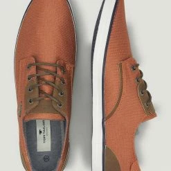 Brandneu 😍 TOM TAILOR »Strukturierte Schnürschuhe mit Lederdetails« 👟 Sneaker Navy, Agate stone blue, Yellow, Orange ⭐ -Tom Tailor Verkaufsgeschäft bafebe7e d577 51b5 942e 2d01364b47bd