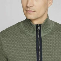 Budget 🎁 TOM TAILOR Strickpullover »Troyer Pullover« Oak Leaf Green, Sky Captain Blue ✔️ -Tom Tailor Verkaufsgeschäft bb13371b 697a 504e 8ef4 6a68f1a1f3bc