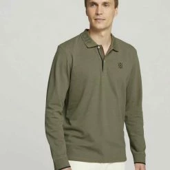 Großhandel 😉 TOM TAILOR Poloshirt »Polo Langarmshirt« Sky captain blue white melange, Oak Leaf Green 🔥 -Tom Tailor Verkaufsgeschäft bba385d5 c2b6 52af bf80 0c8e486a6a58