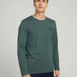 Budget ⭐ TOM TAILOR T-Shirt »Langarmshirt mit Brustprint« Sky Captain Blue, Anthracite Melange, Dark Gable Green, Decadent Bordeaux 🎁 -Tom Tailor Verkaufsgeschäft bba47ccd b063 5058 9aa5 8d2eaa845062