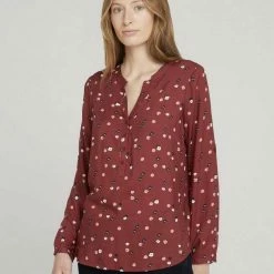 Rabatt ❤️ TOM TAILOR Langarmbluse »Gemusterte Bluse mit TENCEL(TM) Modal« Navy flower design, Pink geometrical design, Blue geometrical design, Navy offwhite stripe 👍 -Tom Tailor Verkaufsgeschäft bbbec824 a5be 5a45 9830 a4efec2044a5