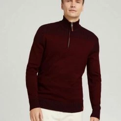 Auslauf 🔥 TOM TAILOR Strickpullover »Pullover mit Troyer Kragen« Sky Captain Blue, Soft buttercream, Decadent Bordeaux, Black Grey Melange 😀 -Tom Tailor Verkaufsgeschäft bbd82367 fb65 5978 b7c0 983ee1719d15