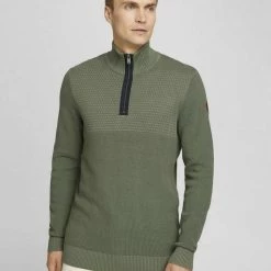 Budget 🎁 TOM TAILOR Strickpullover »Troyer Pullover« Oak Leaf Green, Sky Captain Blue ✔️ -Tom Tailor Verkaufsgeschäft bc955532 fdbe 5275 afd7 f764a1519387