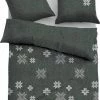 Großhandel 🥰 Wendebettwäsche »Silas«, TOM TAILOR, mit winterlichen Schneeflocken Anthrazit, Grey, Barolo 👍