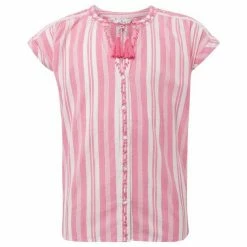 Coupon 🛒 TOM TAILOR Kurzarmbluse »Gestreifte Kaftanbluse« Shocking pink-pink, Marina-blue ⌛ -Tom Tailor Verkaufsgeschäft bdd13636 c987 536e 956d ec4a1c192d4a