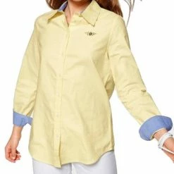 Neu 💯 TOM TAILOR Hemdbluse »TOM TAILOR POLO TEAM Oxford-Bluse farbenfrohe Damen Hemd-Bluse Tunika Gelb« ✨