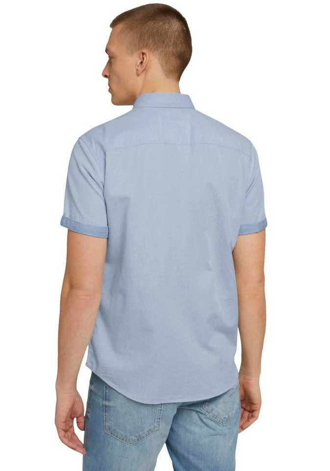 Bestes Angebot ⭐ TOM TAILOR Kurzarmhemd mit vorgesetzter Schulternaht Grün, Red white two face twill, Hellblau 🤩 3 Bestes Angebot ⭐ TOM TAILOR Kurzarmhemd mit vorgesetzter Schulternaht Grün, Red white two face twill, Hellblau 🤩 - Image 3